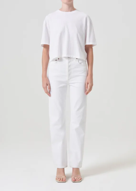 90's Pinch Waist High Rise Straight in Marshmallow sold by Agolde