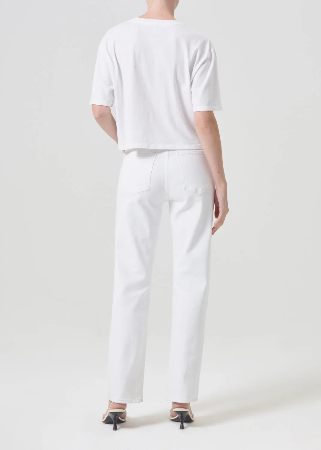 90's Pinch Waist High Rise Straight in Marshmallow sold by Agolde product image thumbnail 2