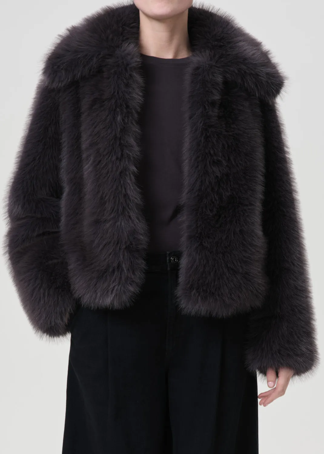 Shoreditch Ski Club x AGOLDE Maren Shearling in Shade sold by Agolde