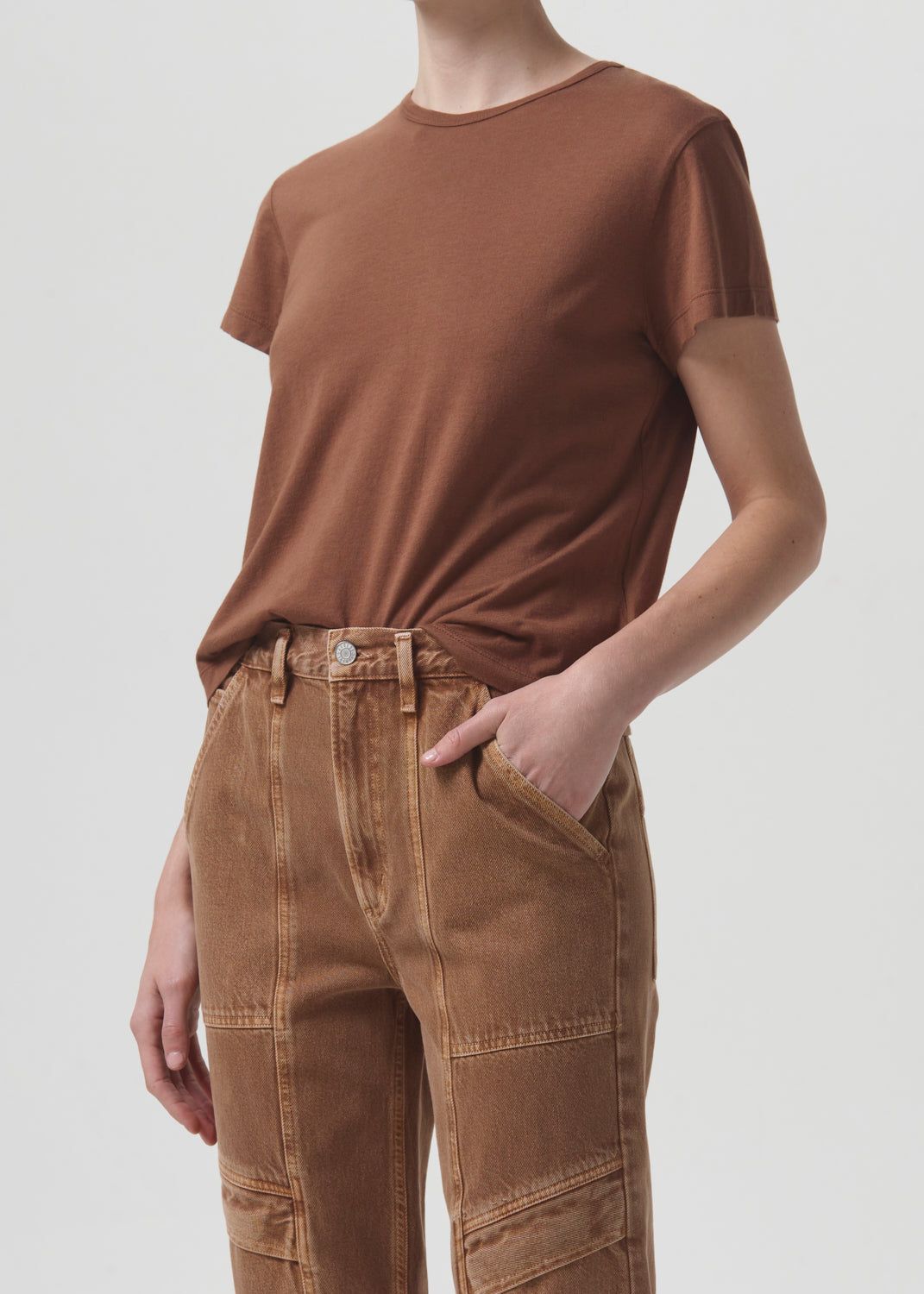 Drew Tee in Beeswax sold by Agolde product image thumbnail 4