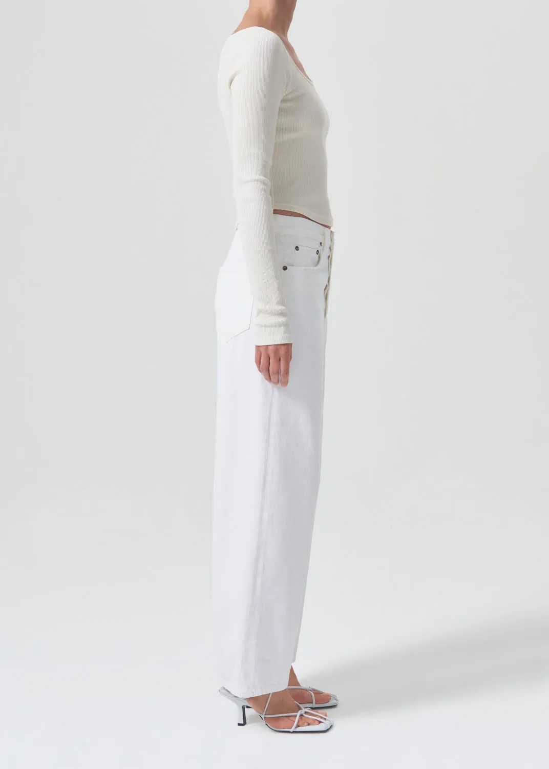 Low Slung Baggy 28" in Milkshake sold by Agolde product image thumbnail 3