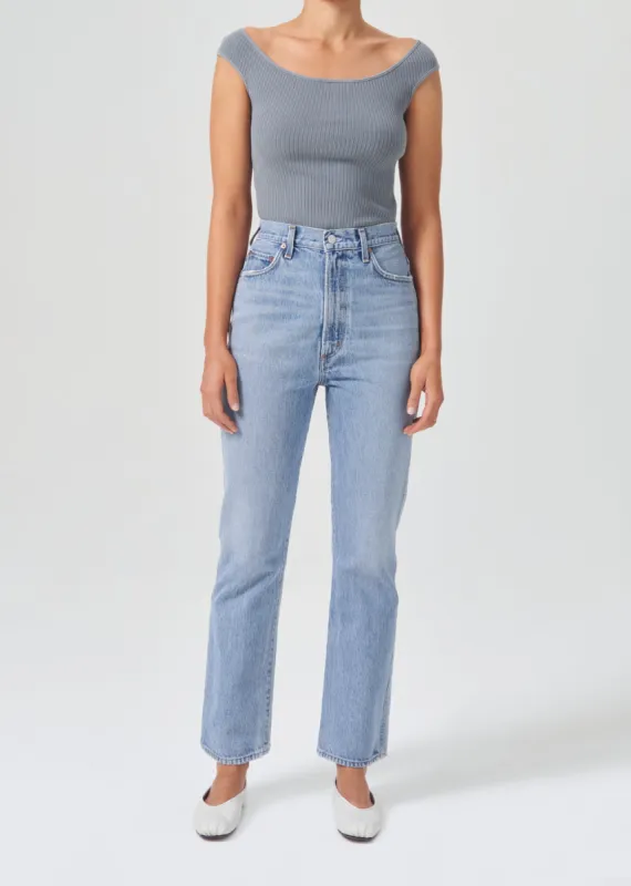 Pinch Waist Kick Flare (RIGID) in Distract made by Agolde