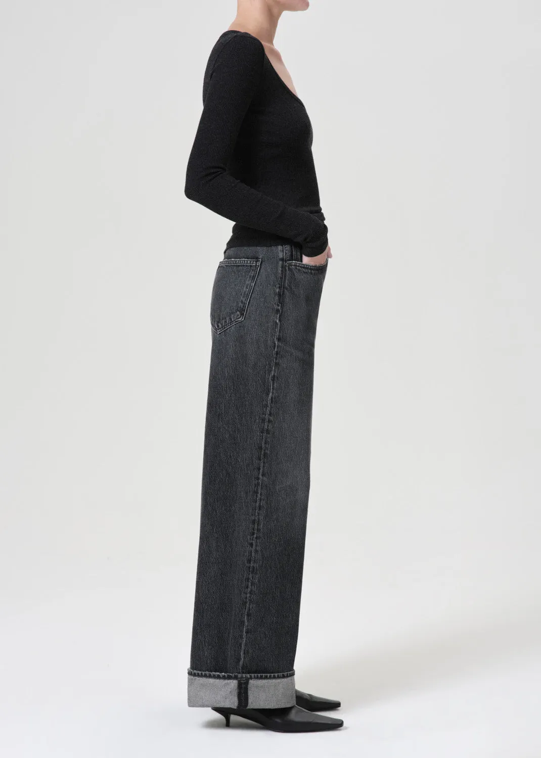 Dame High Rise Wide Leg in Ditch sold by Agolde product image thumbnail 3