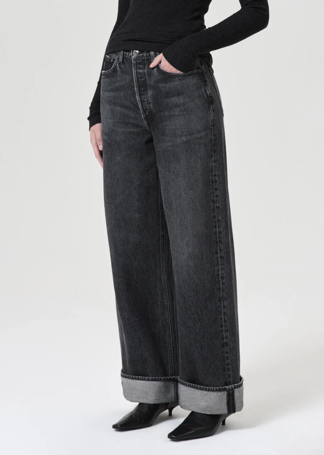 Dame High Rise Wide Leg in Ditch sold by Agolde product image thumbnail 4
