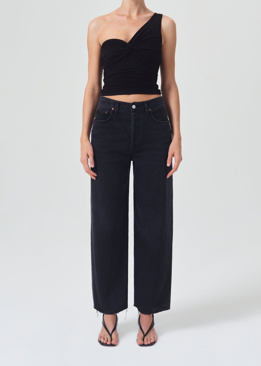 Domino Top in Black sold by Agolde