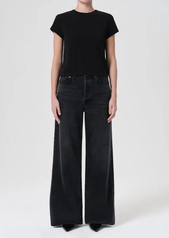 Dame High Rise Wide Leg No Cuff in Hitch sold by Agolde