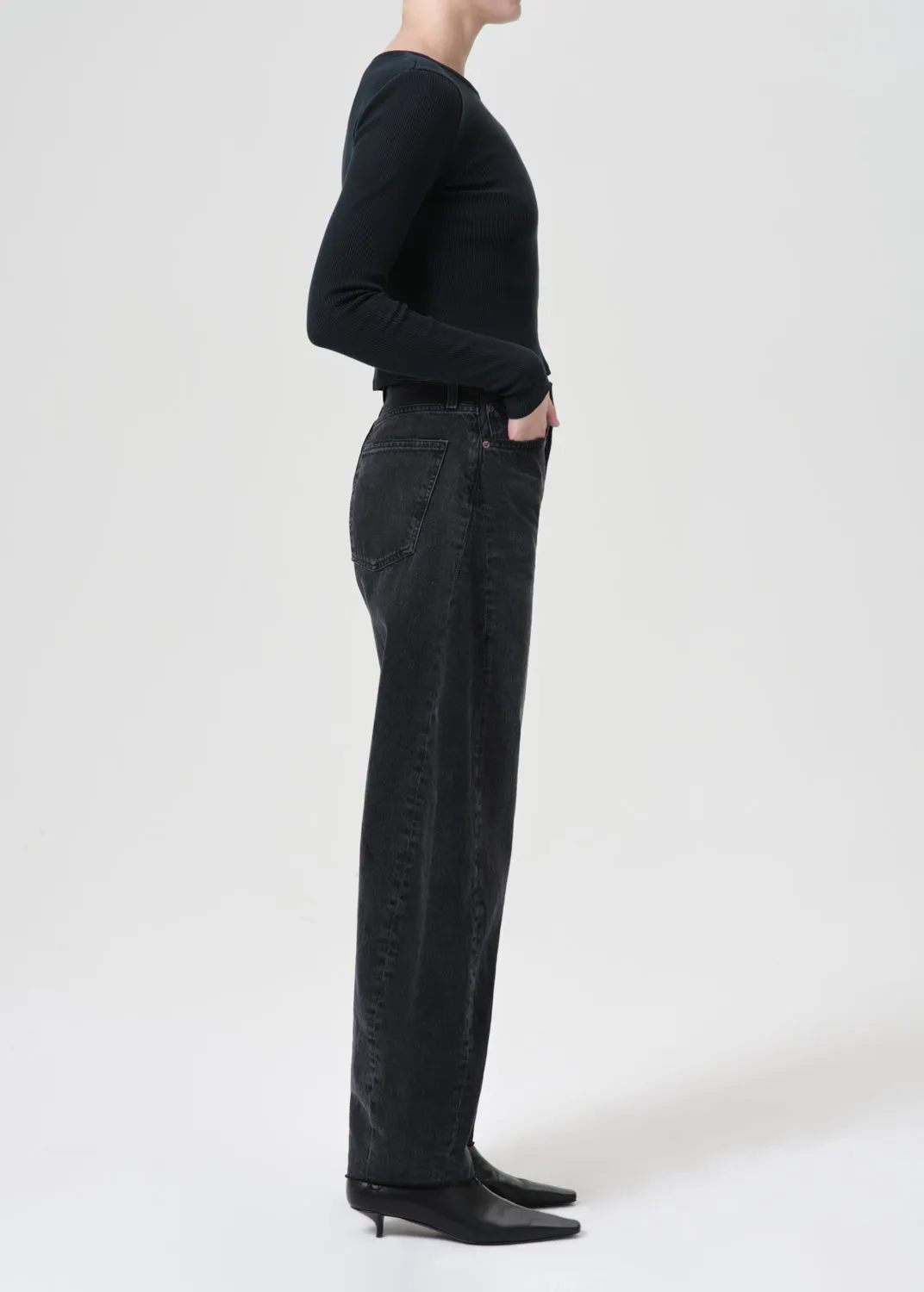 Luna High Rise Pieced Taper (Weightless) in Posses sold by Agolde product image thumbnail 3