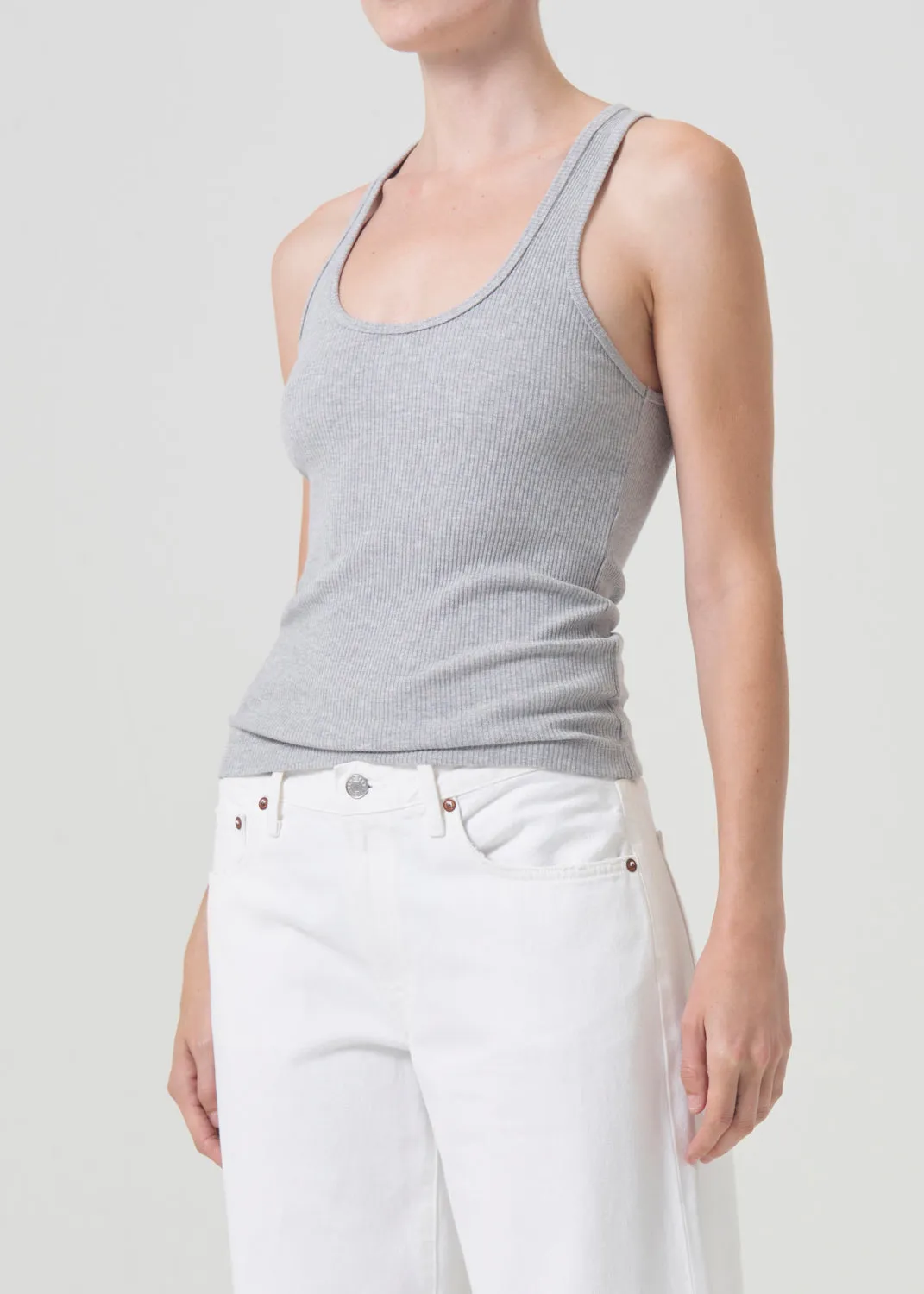 Bianca Tank in Grey Heather sold by Agolde product image thumbnail 5