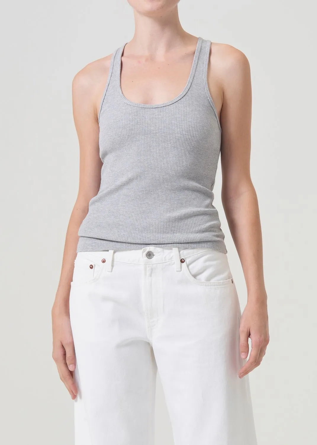 Bianca Tank in Grey Heather sold by Agolde