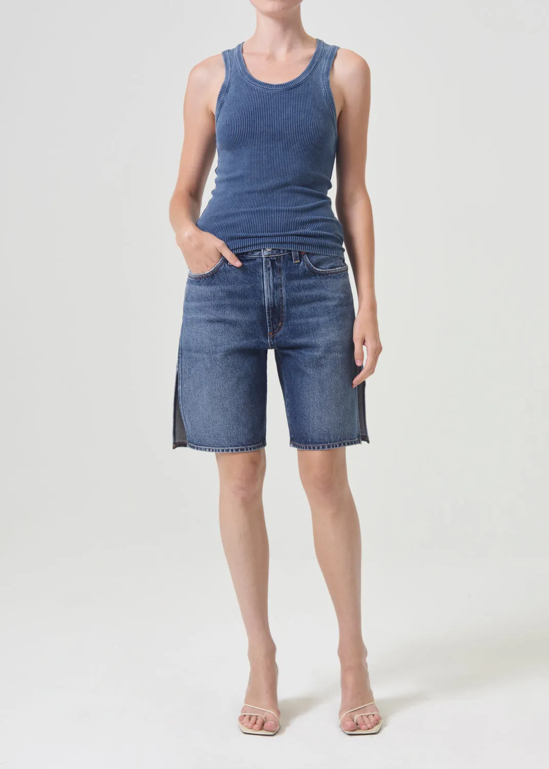 Vida High Rise Short in Control sold by Agolde