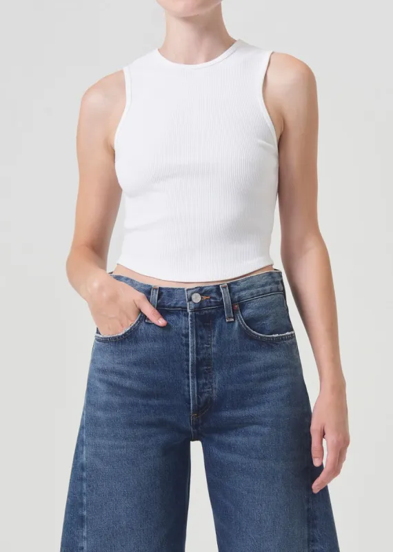 Nova Tank in White sold by Agolde