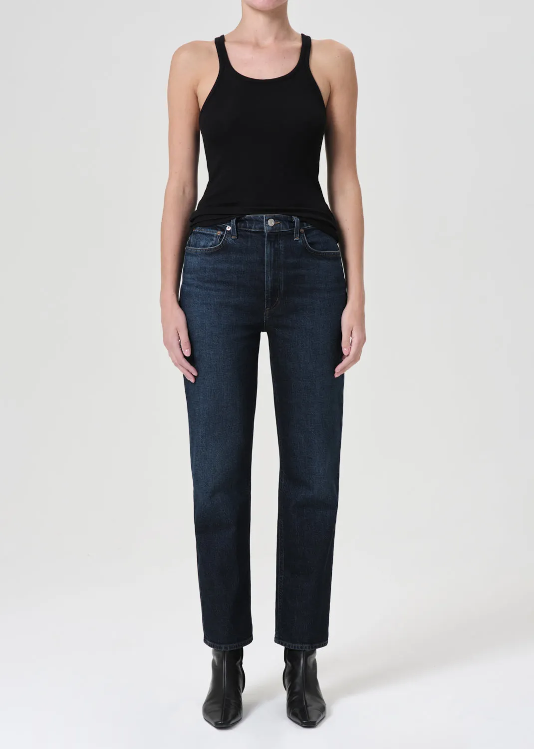 High Rise Stovepipe (Stretch) in Contest sold by Agolde