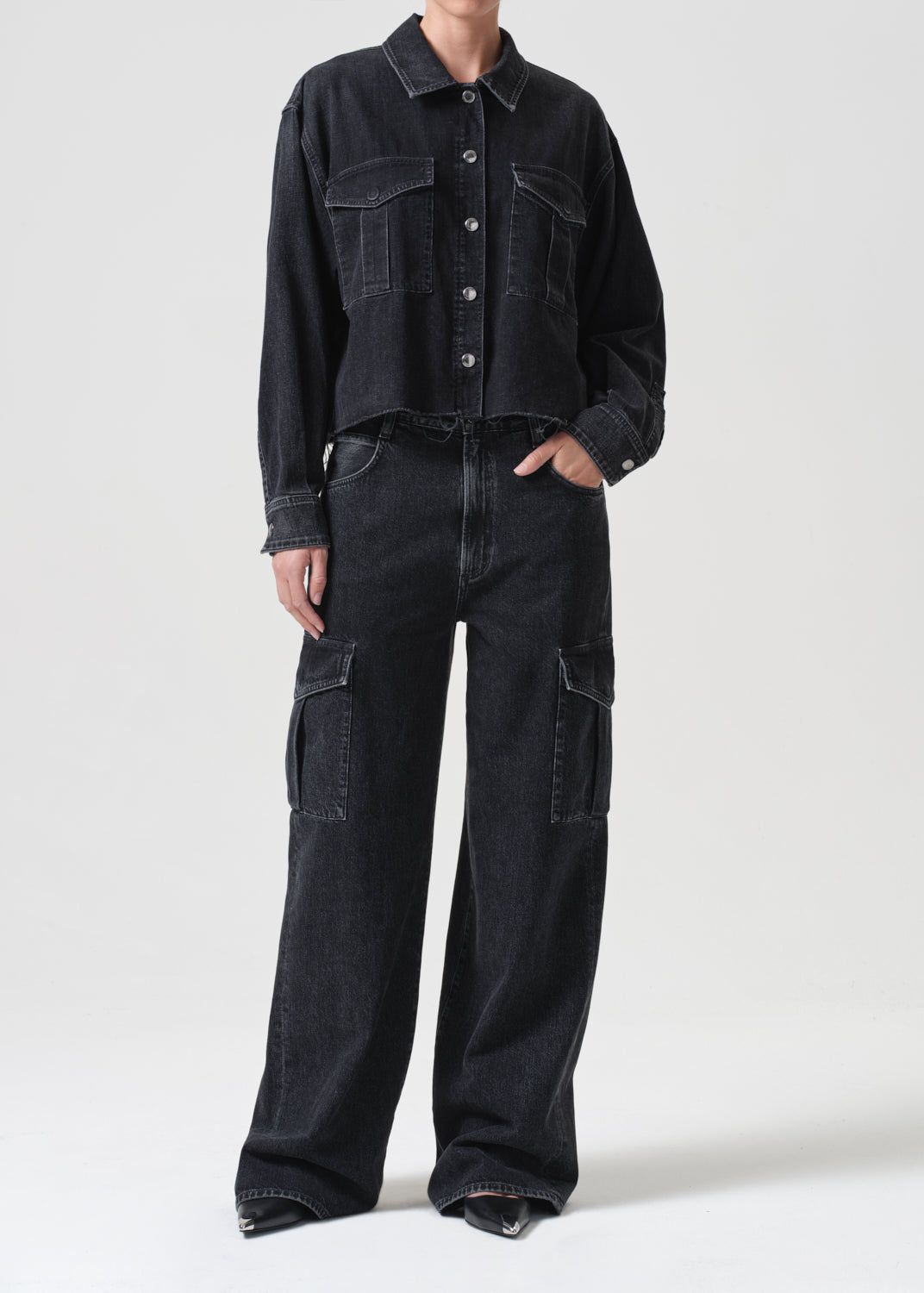 Nyx Denim Shirt in Intense sold by Agolde