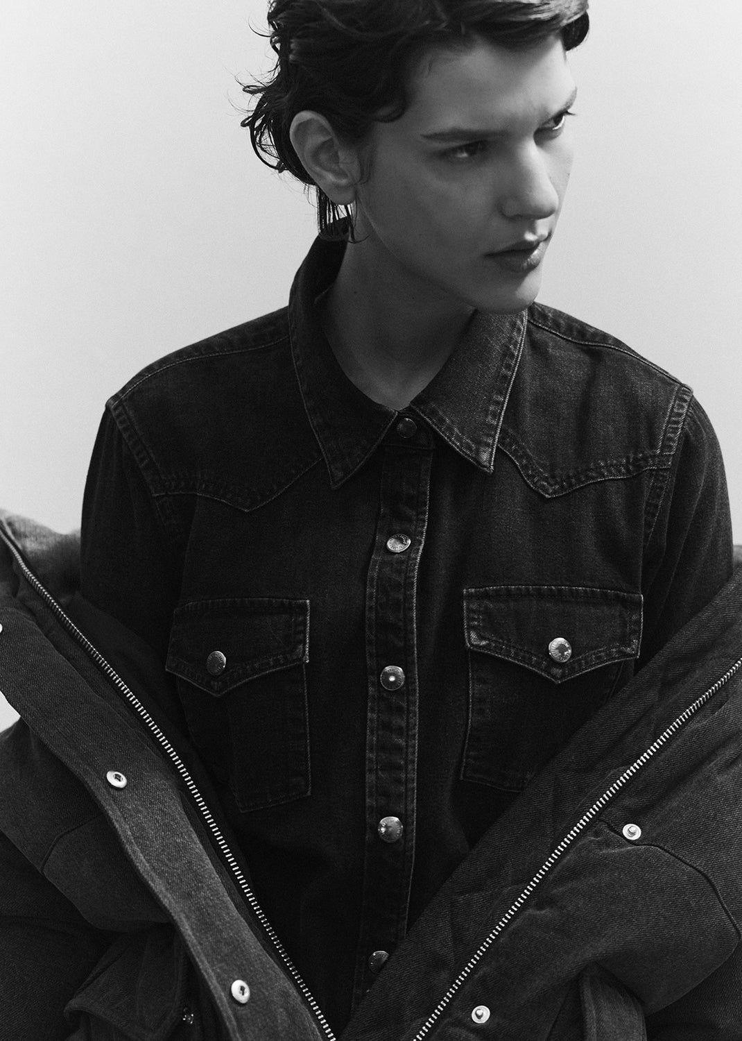 Nyx Denim Shirt in Intense sold by Agolde product image thumbnail 2