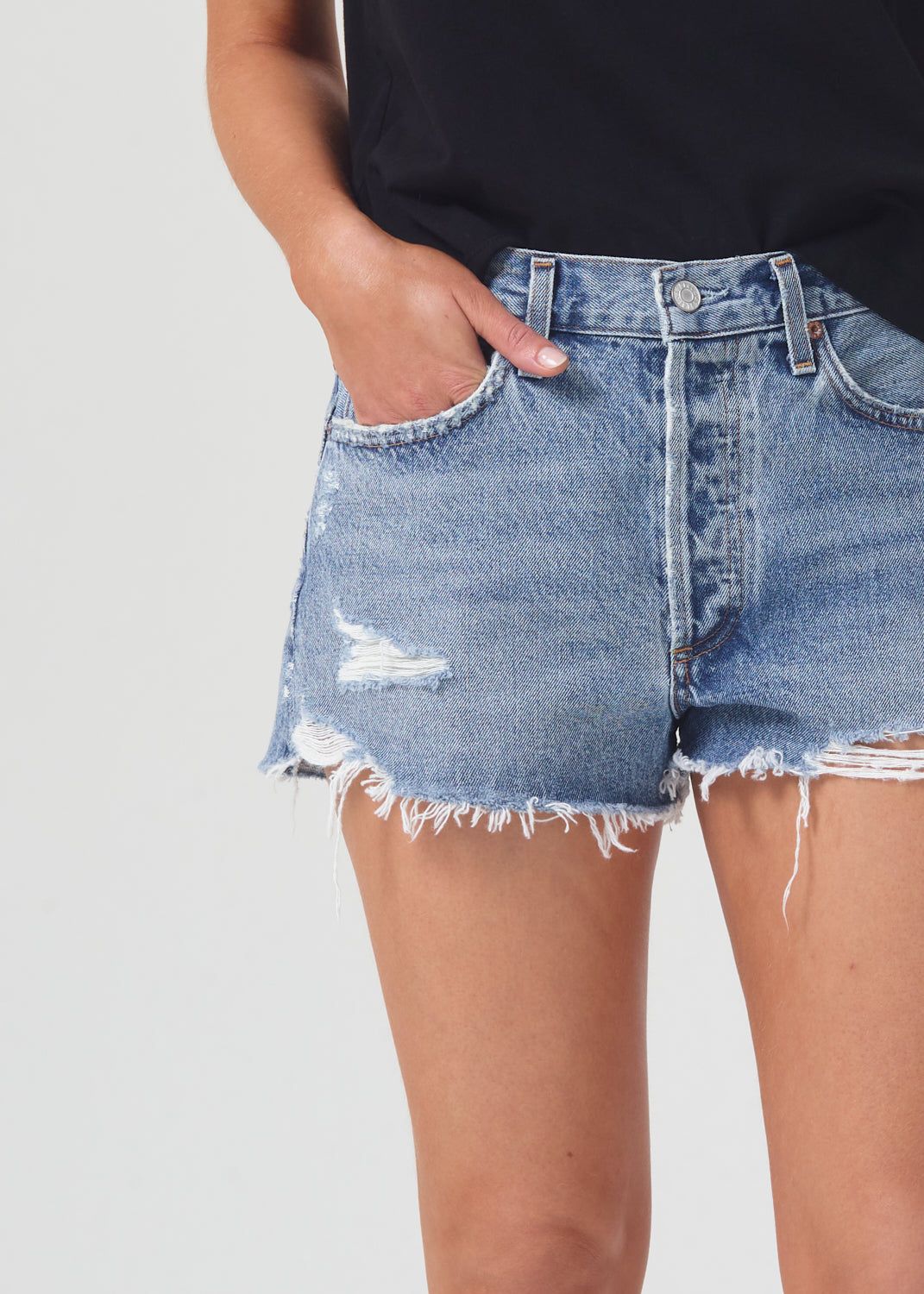 Parker Vintage Cut Off Short in Grudge sold by Agolde product image thumbnail 5