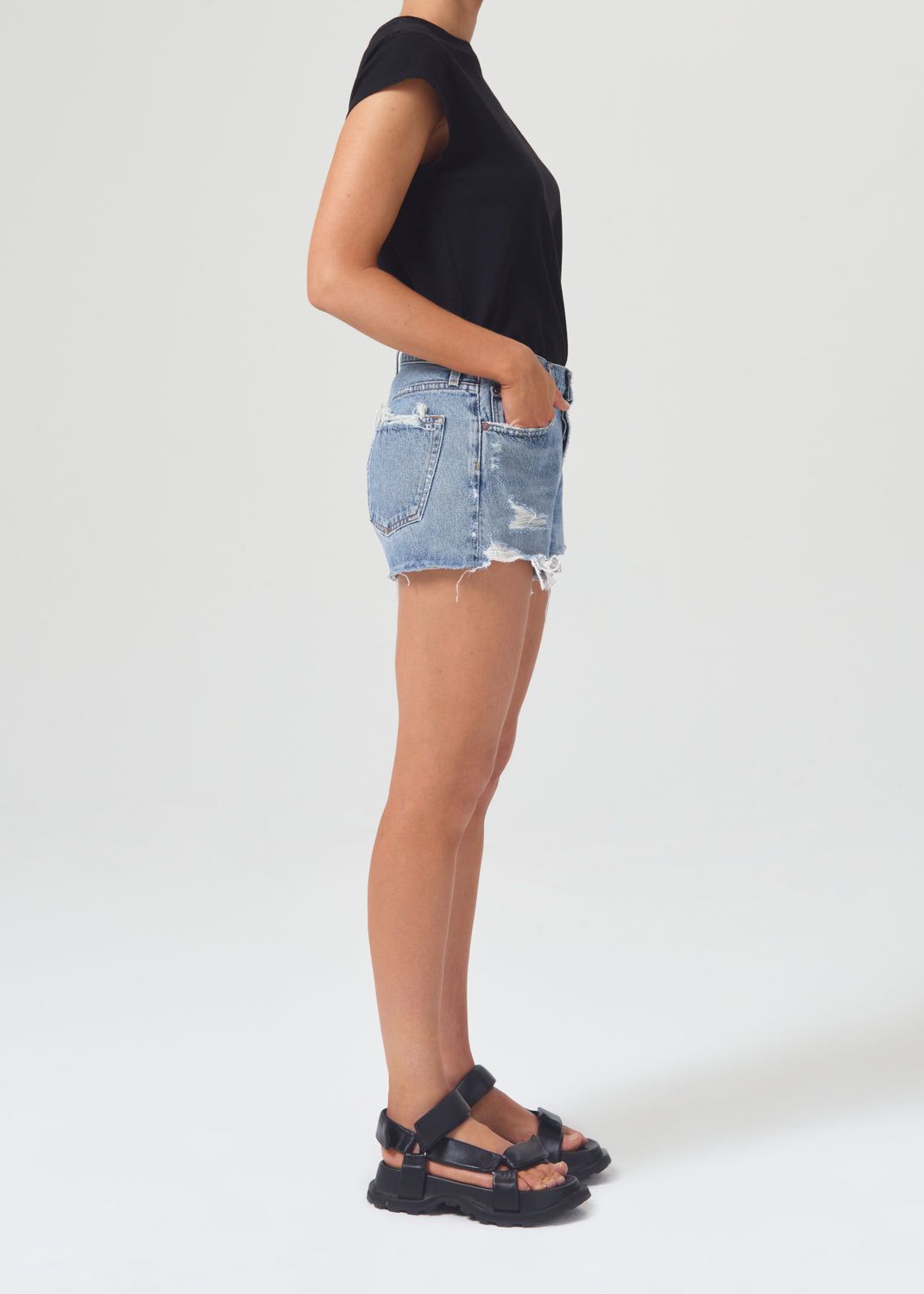 Parker Vintage Cut Off Short in Grudge sold by Agolde product image thumbnail 3