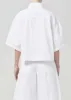 Rona Box Shirt in Milkshake sold by Agolde