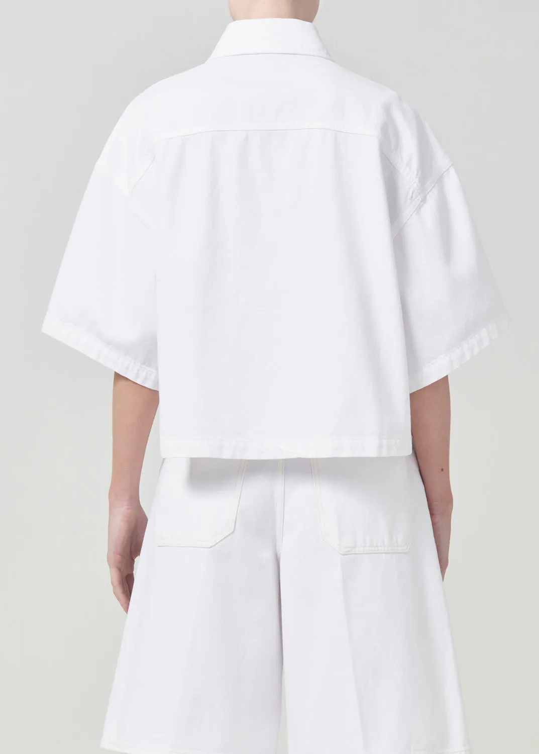 Rona Box Shirt in Milkshake sold by Agolde product image thumbnail 3