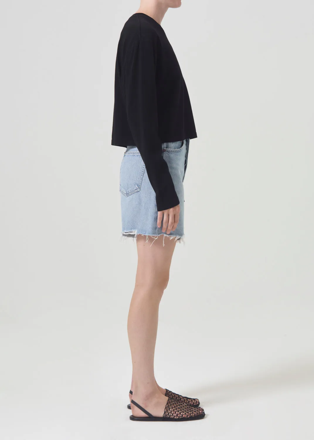Mason Crop Tee in Black sold by Agolde product image thumbnail 4