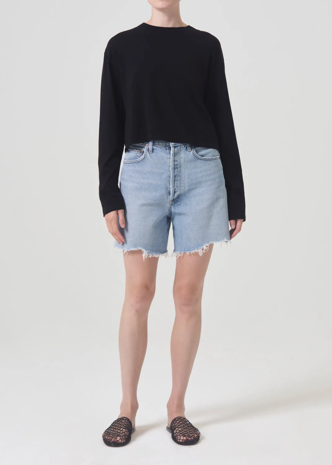 Mason Crop Tee in Black sold by Agolde product image thumbnail 2