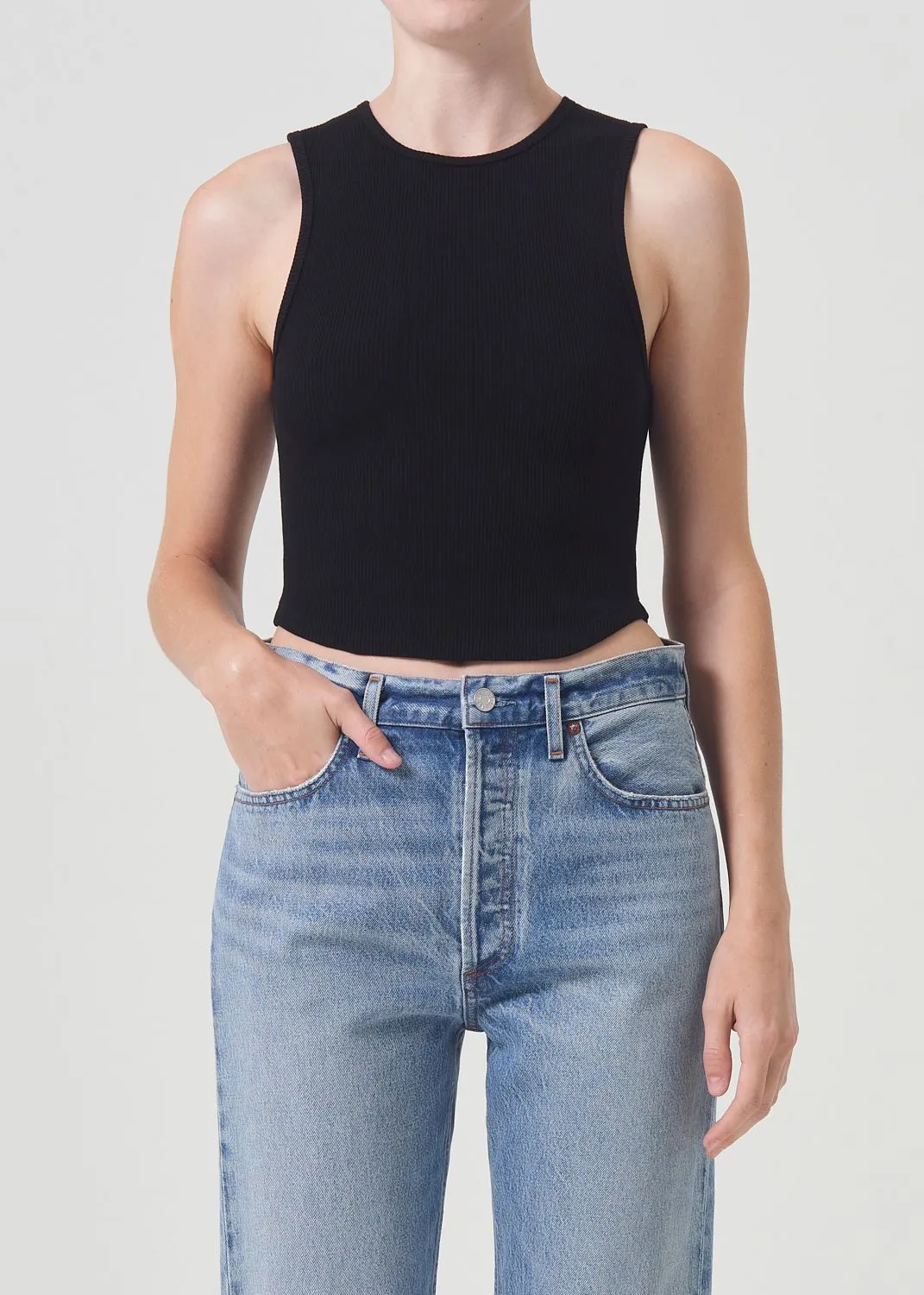 Nova Tank in Black sold by Agolde