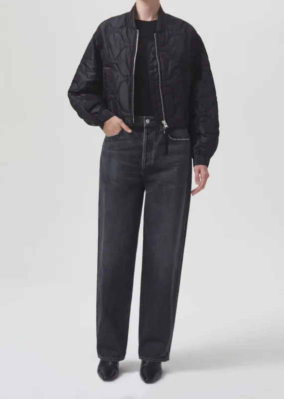 Iona Quilted Jacket in Black sold by Agolde