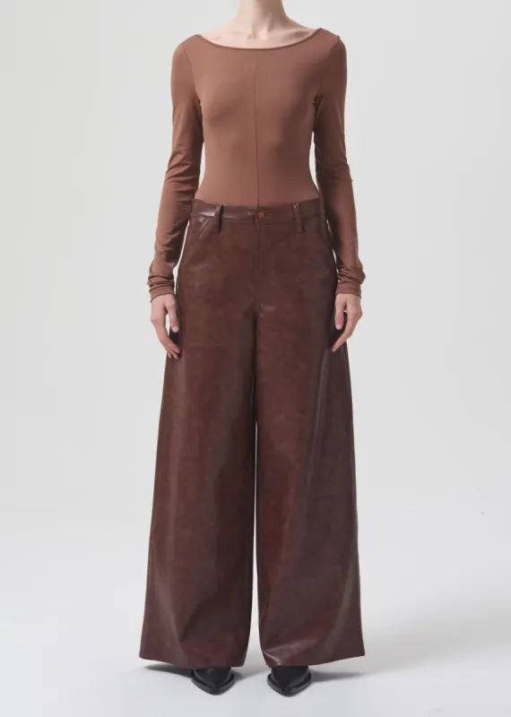 Paulette Bodysuit in Beeswax made by Agolde