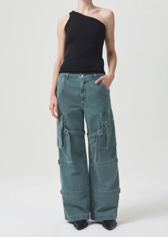 Vivian Strap Pant in Absinthe sold by Agolde