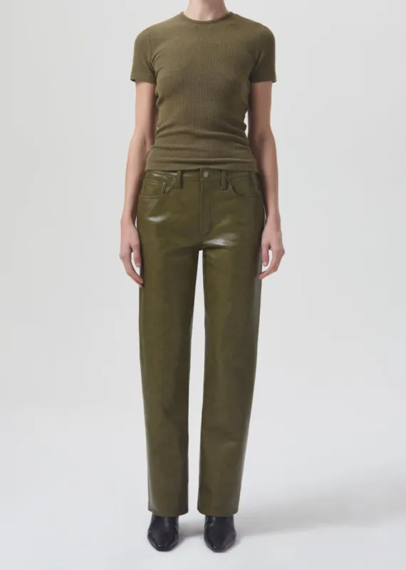 Harri Shrunken Tee in Nori sold by Agolde