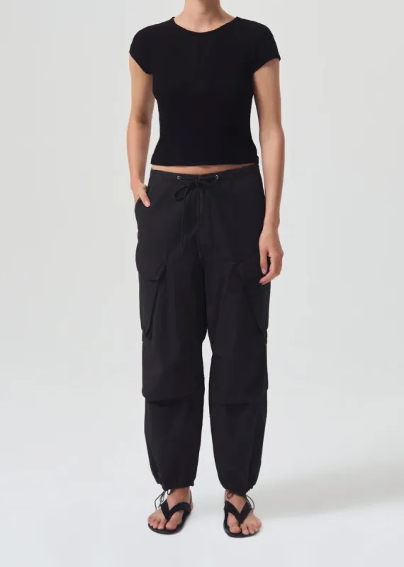 Ginerva Cargo Pant in Black made by Agolde
