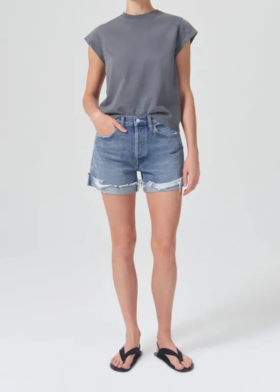 Parker Long Short with Cuff in Heat Wave sold by Agolde