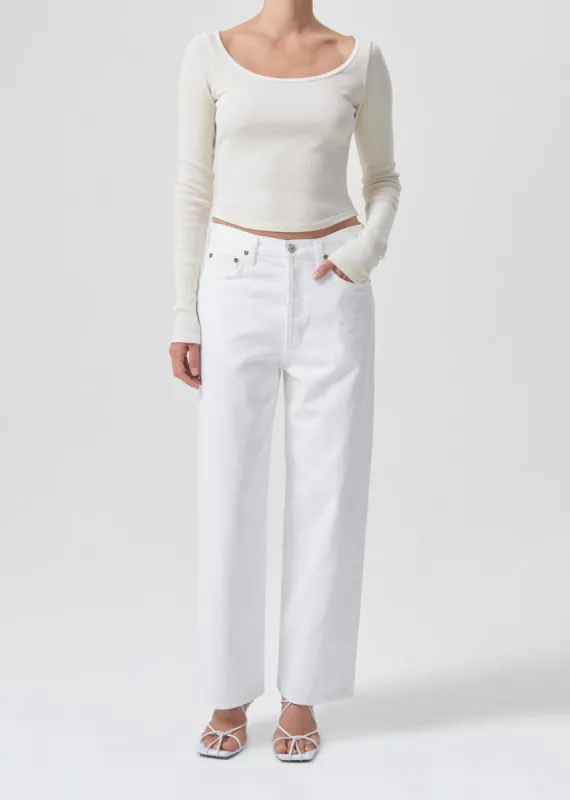 Ridley Top in Tofu sold by Agolde