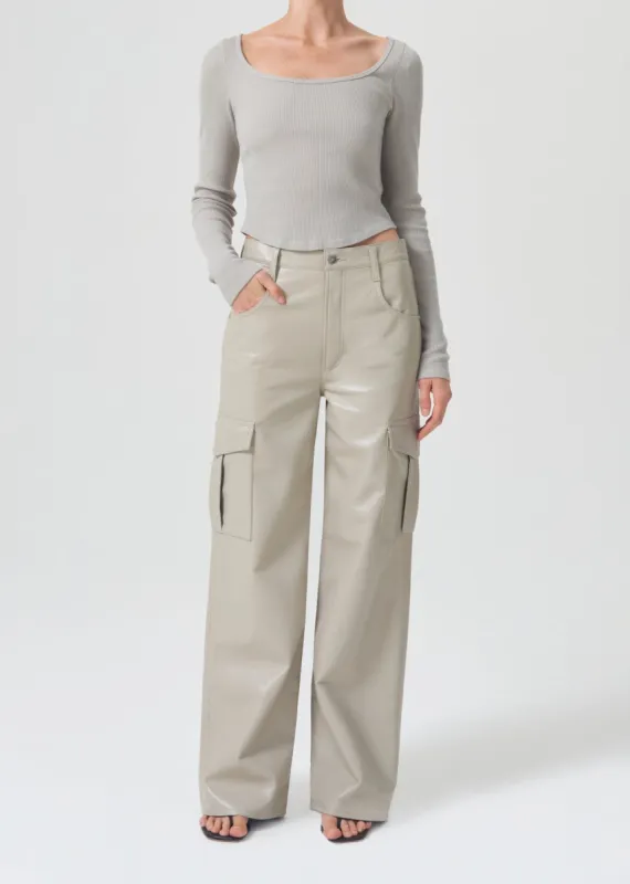 Ridley Top in Rice Paper made by Agolde