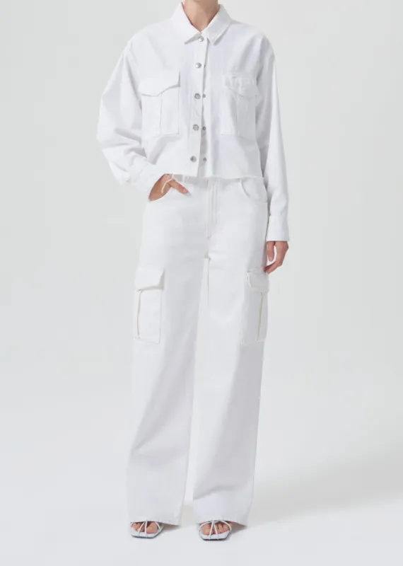 Nyx Denim Shirt in Flour sold by Agolde