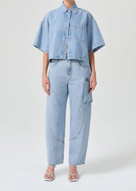 Rona Box Shirt in Tomorrow made by Agolde