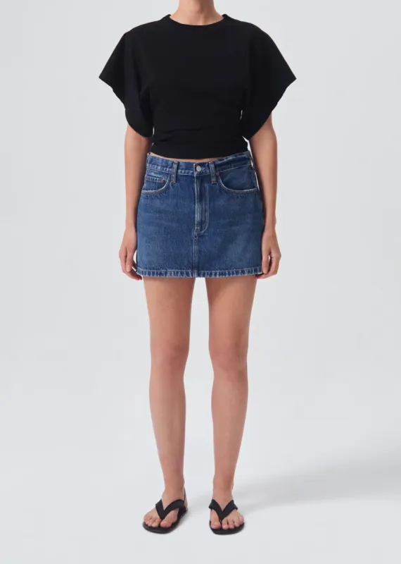 Liv Mini Skirt in Fascinate sold by Agolde