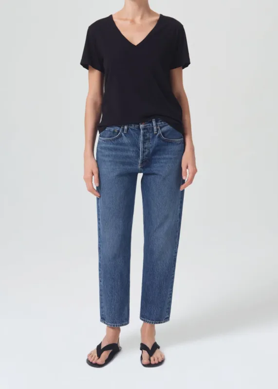 Cameron V Neck in Black made by Agolde