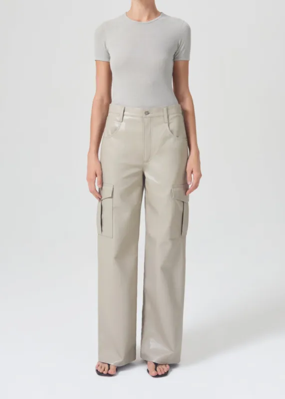 Abbie Slim Tee in Rice Paper made by Agolde