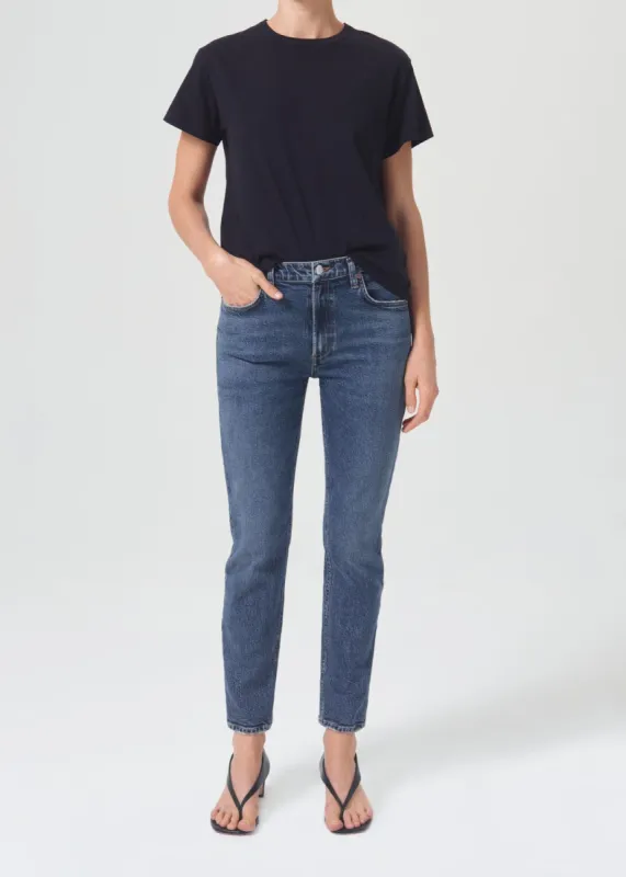Willow Mid Rise Slim Crop (Stretch) in Rush sold by Agolde