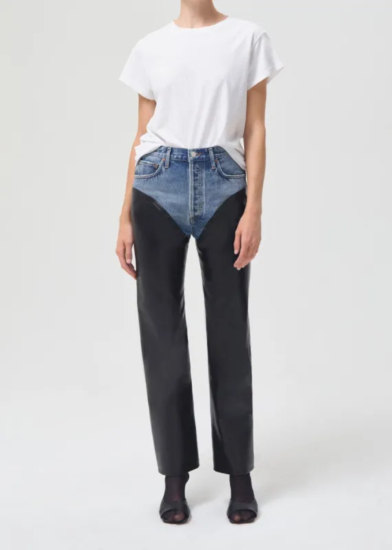 Recycled Leather Harley Jean in Navigate Detox made by Agolde