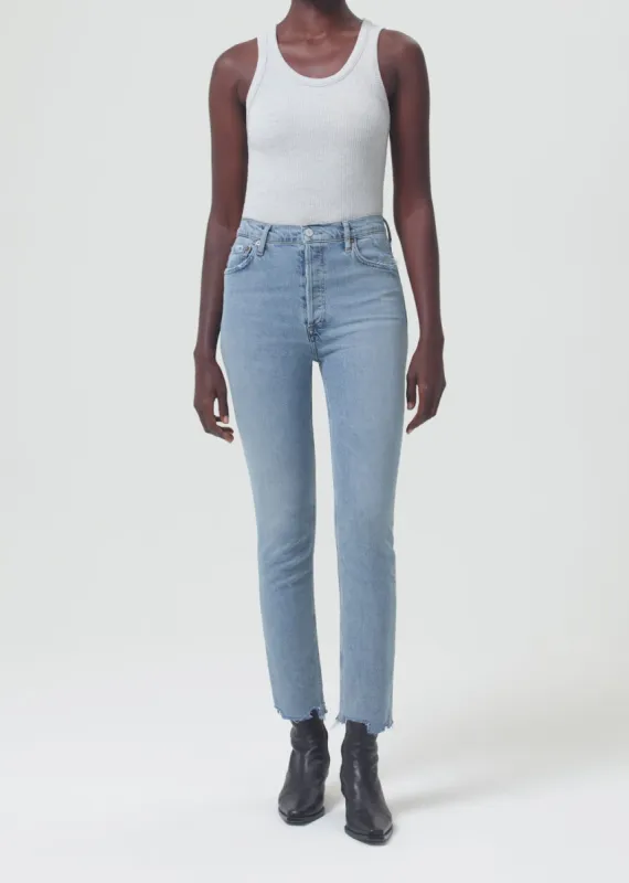 Nico High Rise Slim Fit (Stretch) in Rooted sold by Agolde