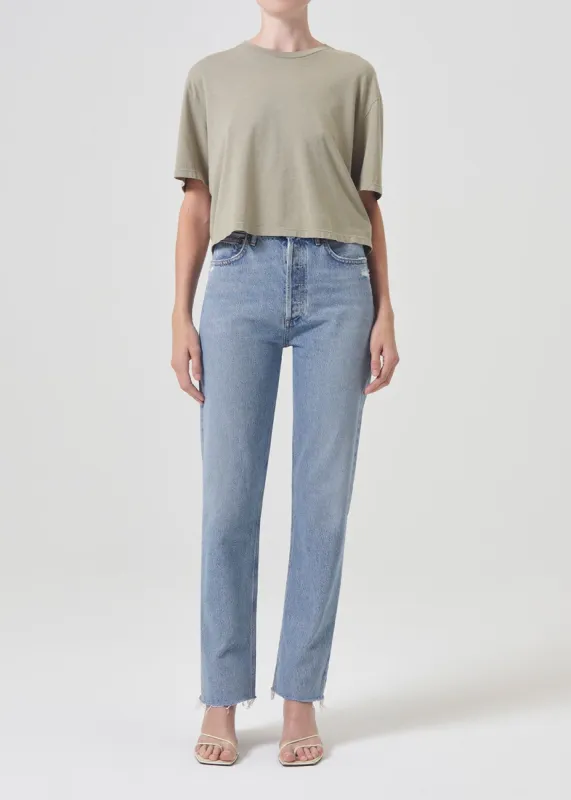 90's Pinch Waist High Rise Straight in Ruminate sold by Agolde