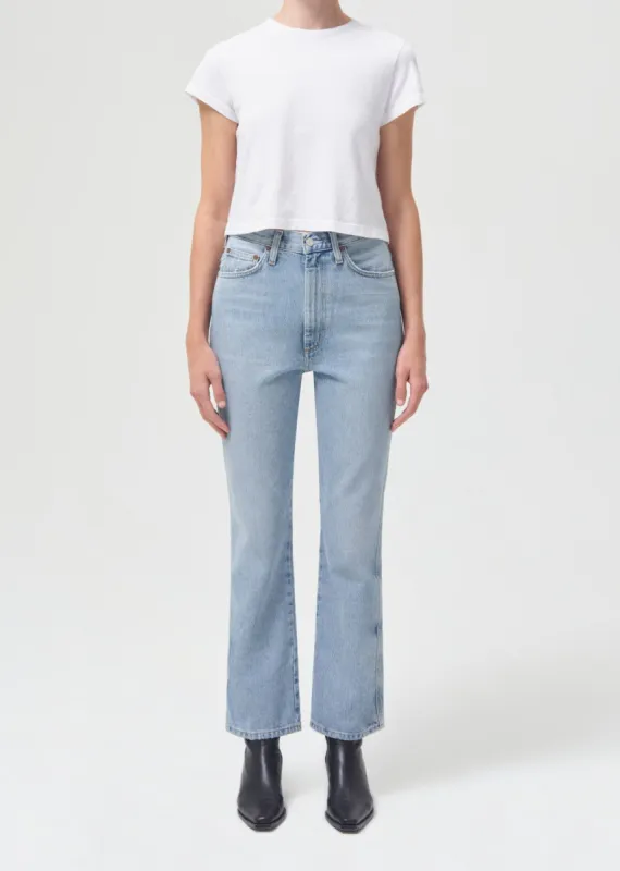 Adine Shrunken Tee in White sold by Agolde