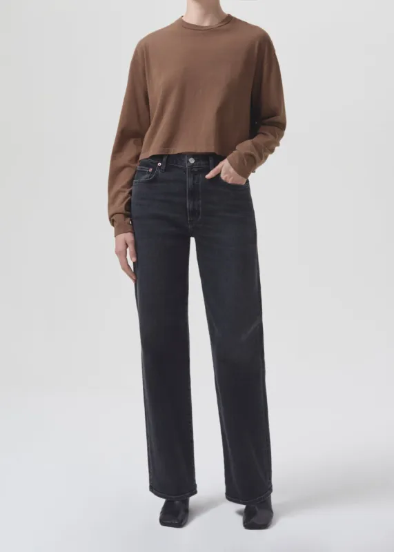 Mason Crop Tee in Mouse sold by Agolde