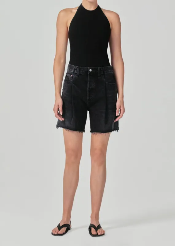 Fold Waistband Short in Conduct sold by Agolde