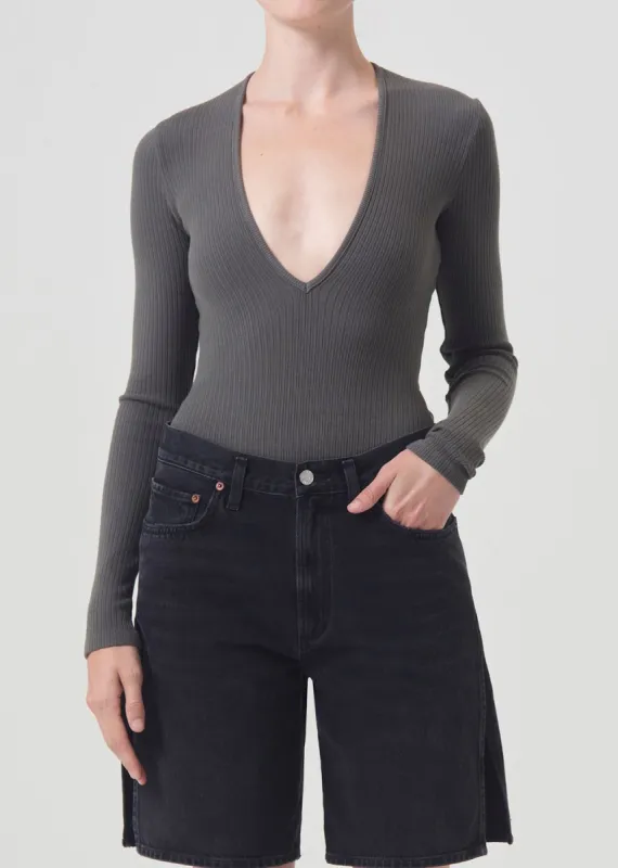 Zena Bodysuit in Tyre sold by Agolde