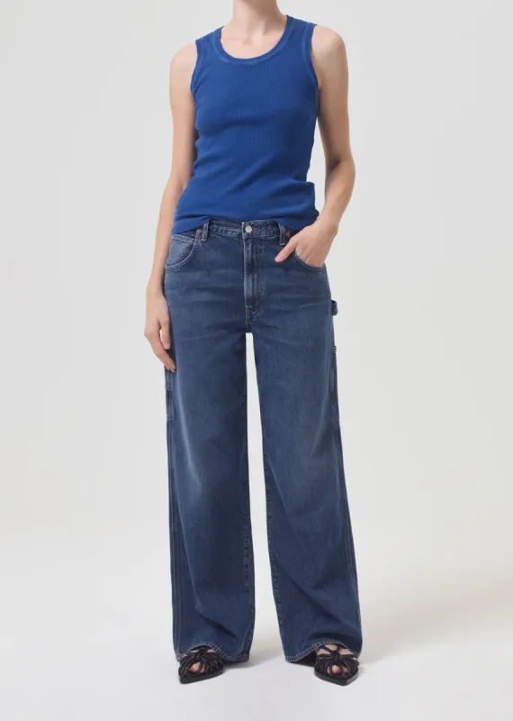Magda Denim Carpenter in Darkness sold by Agolde