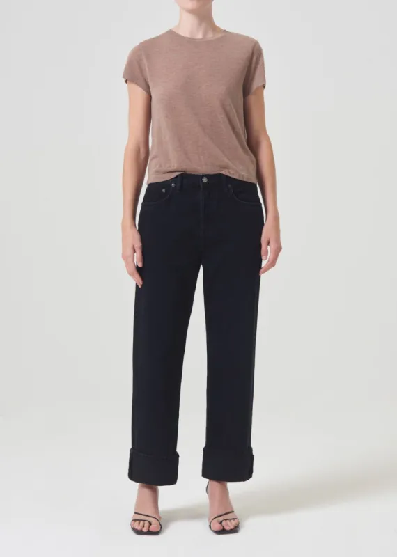 Fran Low Slung Straight in Crushed sold by Agolde