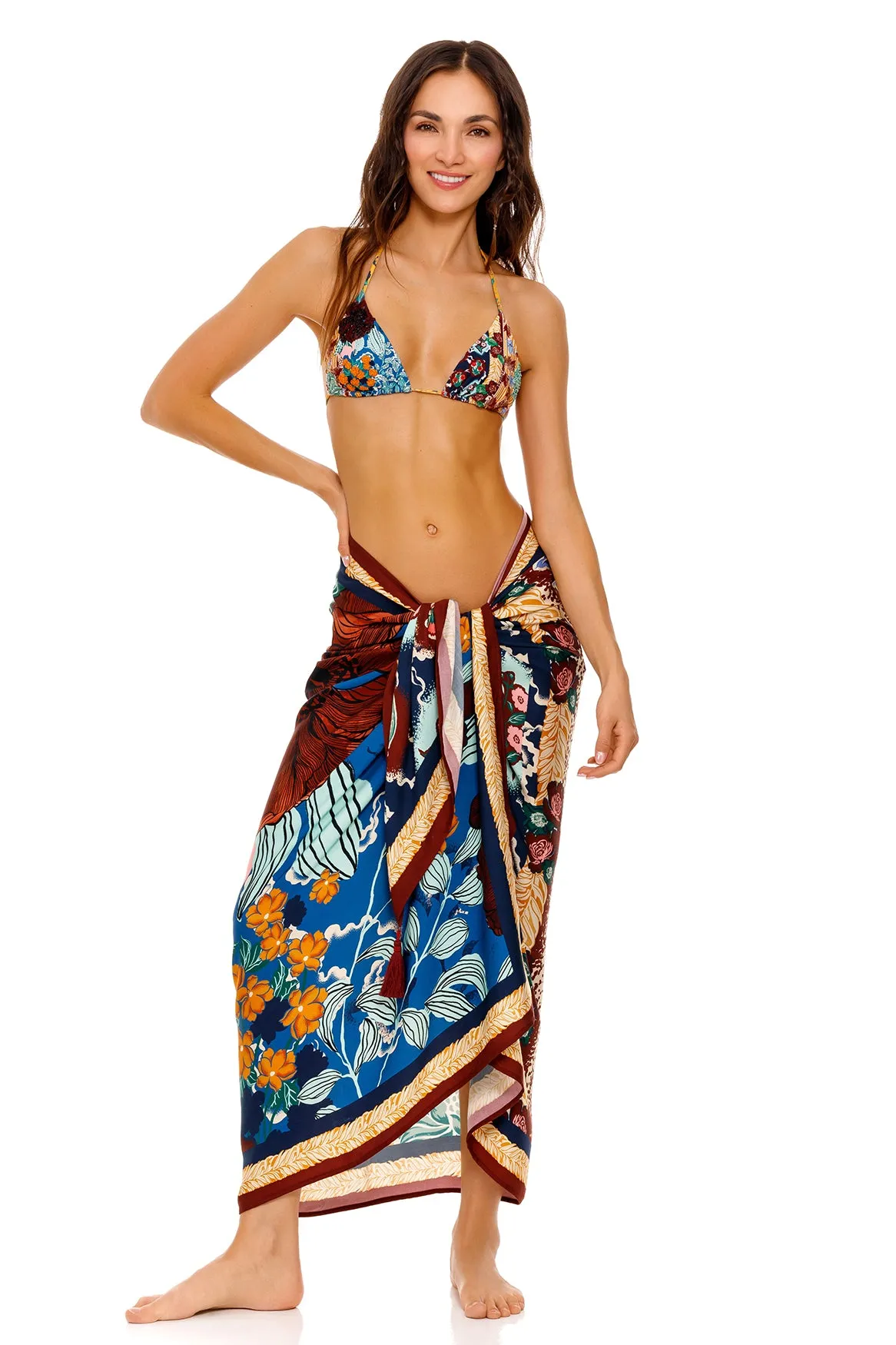 Marine Pareo Cover Up sold by Agua Bendita