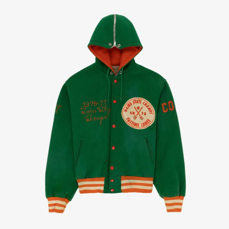 Vintage Maine State Wool Hooded Varsity Jacket sold by Aime Leon Dore